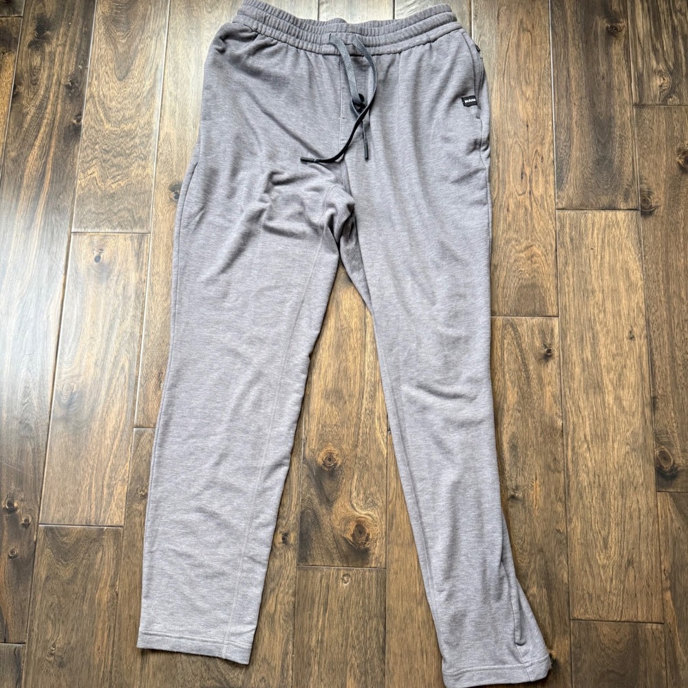 prAna Vaha‎ Pants Men Medium Gray Excellent Heathered Sustainable Yoga Joggers
